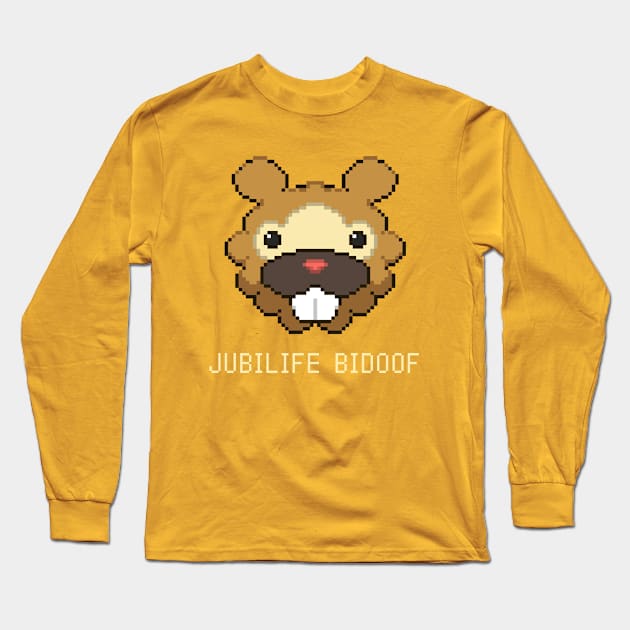 Jubilife Bidoof Long Sleeve T-Shirt by Super Good Art